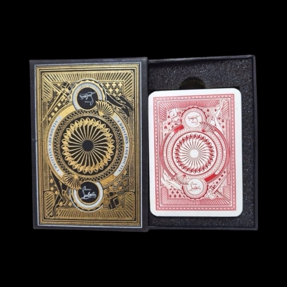 Christian Louboutin Playing Cards With Pull Out Drawer Case New, Sealed